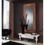 Conjunto Recibidor CALIPSO WOOD moderno colgar chapa natural laca