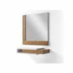 Conjunto Recibidor moderno SETTI chapa natural acero colgar