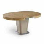 Apertura mesa comedor moderna Savona redonda extensible