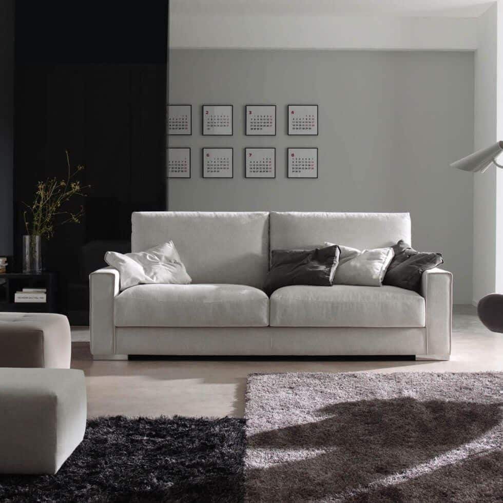 Sofá moderno Egos deslizante o fijo tapizado ambiente sofa egos fijo o deslizante moderno tapizado patas madera