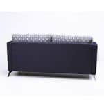 detalle sofa moderno curve patas metalicas cromo tapizado