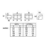tecnico medidas sofa marino tapizado capitone clasico