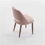 Silla tapizada FENICE moderna con patas en madera
