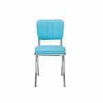 Silla vintage hostelería bicolor VEGA acero tapizado