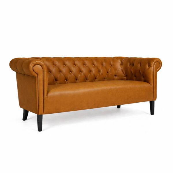 Sofá capitoné MANCHESTER para hostelería con estilo vintage y fabricación a medida.