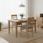 Silla en madera NATUR Hostelería y Contract en madera de haya y asiento tapizado - Imagen 5