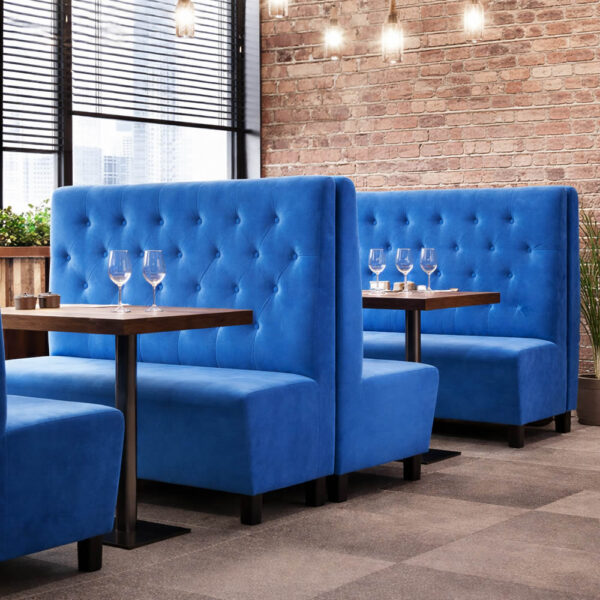 Bancada OCTAVIA estilo capitoné para restaurantes, hoteles y cafeterías.