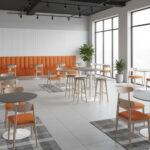 Banco cafetería ALBERTA con diseño moderno, gran confort y fabricación española.