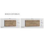medidas aparador lara moderno madera nordico cajones puertas hogar