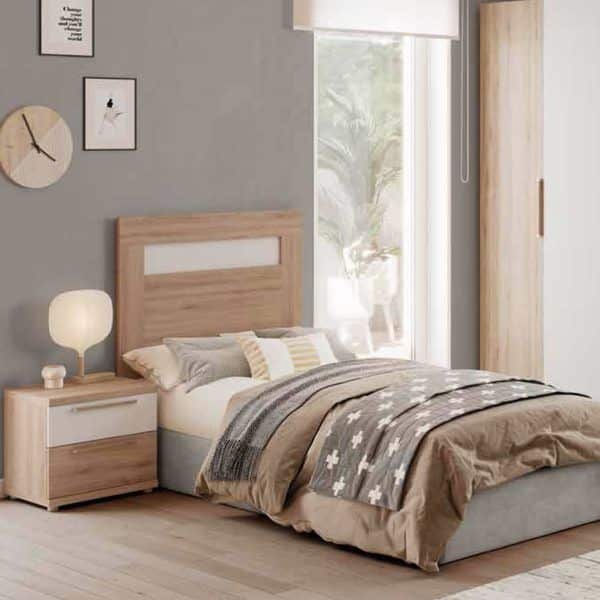 mesita noche moderna dormitorio juvenil matrimonio melamina tirador