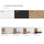 muestras acabados composiciones modernas mueble salon flotante couple