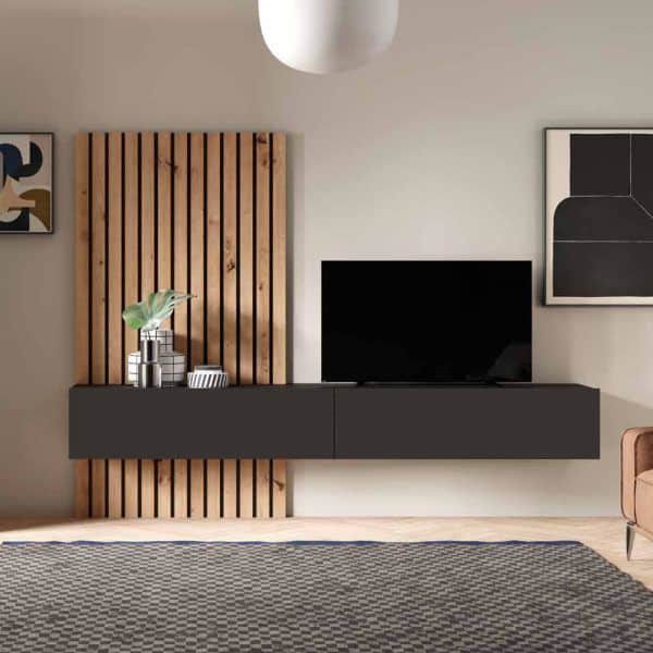 muebles salon moderno flotante abatible madera laca comedor hogar