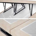 detalle apertura canape tapizado prince elevable dormitorio doble tapa partida