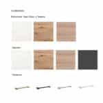 Muestras de acabados para muebles del fabricante Ramis. Melamina.
