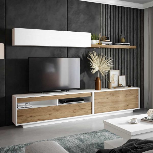 muebles salon modular moderno mahon melamina almacenaje comedor