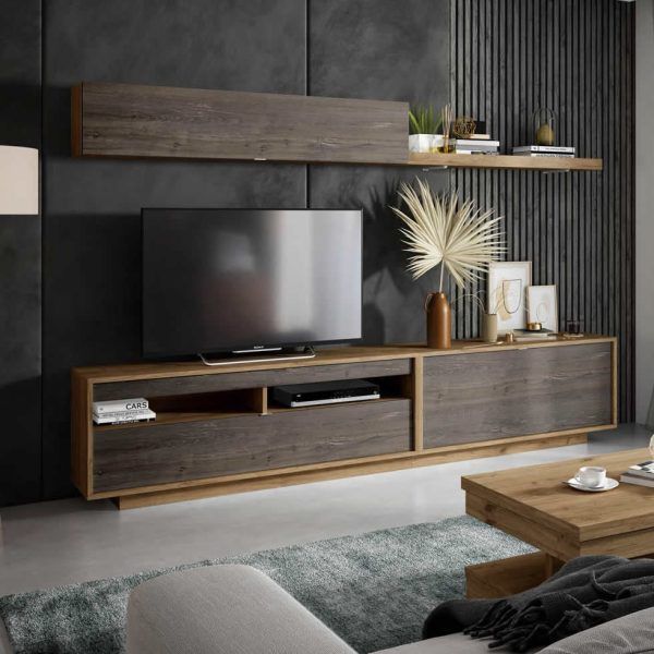 mueble salon modular moderno melamina salermo almacenaje