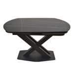 mesa comedor salon moderna roda extensible giratoria porcelanico acero