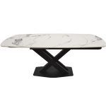 mesa comedor extensible giratoria porcelanico acero comedor salon