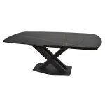 mesa extensible giratoria roda acero porcelanico salon comedor