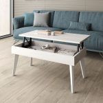 mesa centro moderna nordica elevable patas inclinadas madera hogar melamina madera marian
