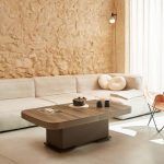 mesa centro comedor elevable extensible melamina Elegant