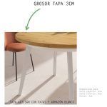 Mesa de Comedor extensible MARIAN Rectangular con patas metálicas - Imagen 3