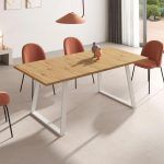 Mesa de Comedor extensible LORENCA Rectangular con patas metálicas - Imagen 2