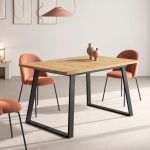 Mesa de Comedor extensible LORENCA Rectangular con patas metálicas