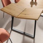 Mesa de Comedor extensible LORENCA Rectangular con patas metálicas - Imagen 3