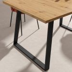 Mesa de Comedor extensible LORENCA Rectangular con patas metálicas - Imagen 4