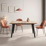 Mesa de Comedor extensible MARIAN Rectangular con patas metálicas