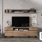mueble salon moderno nordico patas vito cajones puerta hogar madera ramis