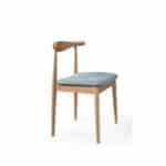 Silla en madera haya ARIEL con asiento tapizado - Imagen 2
