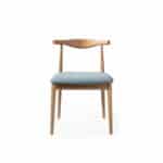 Silla en madera haya ARIEL con asiento tapizado