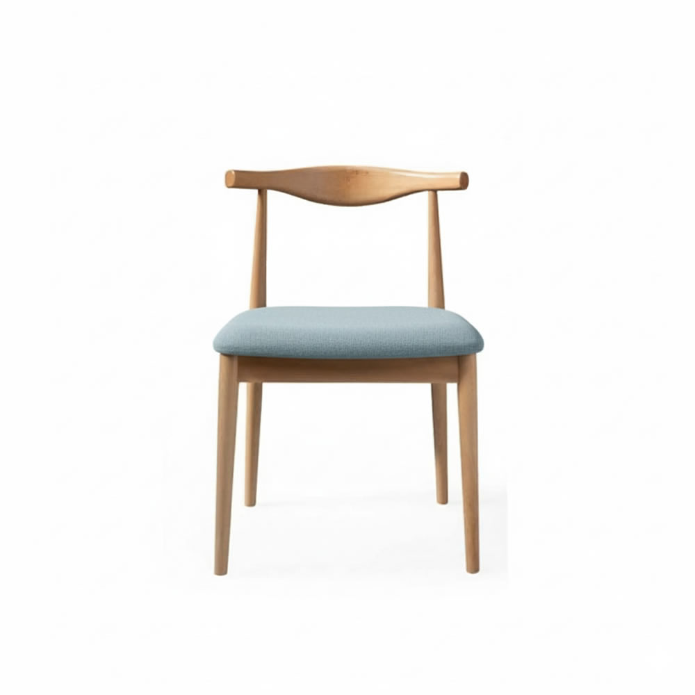 Silla en madera haya ARIEL con asiento tapizado