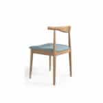 Silla en madera haya ARIEL con asiento tapizado - Imagen 3