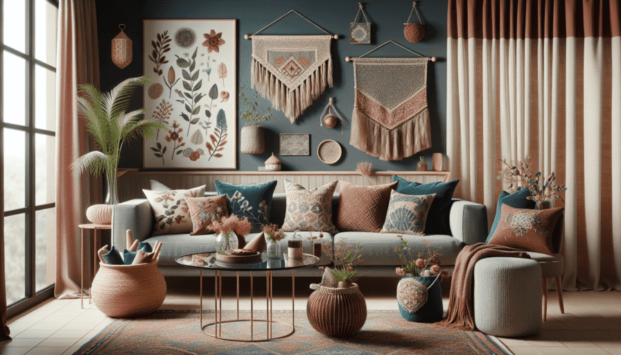 Cómo combinar cojines y textiles en tu salón