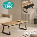 Mesa de centro Elevable ESTELA con ruedas - Imagen 2