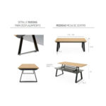 Mesa de centro Elevable ESTELA con ruedas - Imagen 7