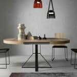Mesa de Comedor Ø110 cm Redonda Extensible Sheila con patas metálicas - Imagen 2
