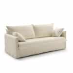 Sofá cama italiano RISE de 3 plazas con colchón HR, estructura resistente y máximo confort.