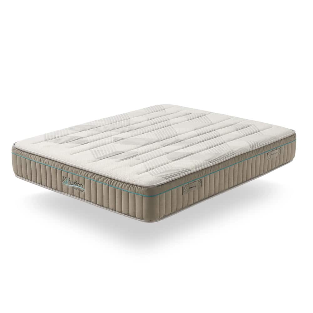 Colchón X-Fusion con núcleo anatómico de 7 zonas, doble cara verano e invierno y máxima adaptabilidad para un descanso saludable en Home & Relax.