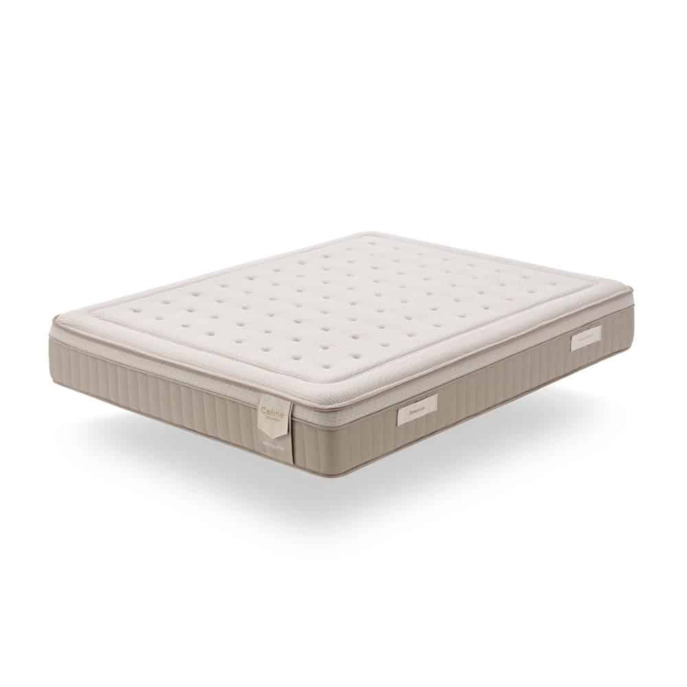 Colchón Celine con muelles ensacados Multipro 1600, soporte multizona y viscoelástica para un descanso saludable.