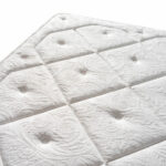 Detalle tapa colchón viscoelástica Premium con eliocel plus, transpirable, firme, ergonómico, descanso