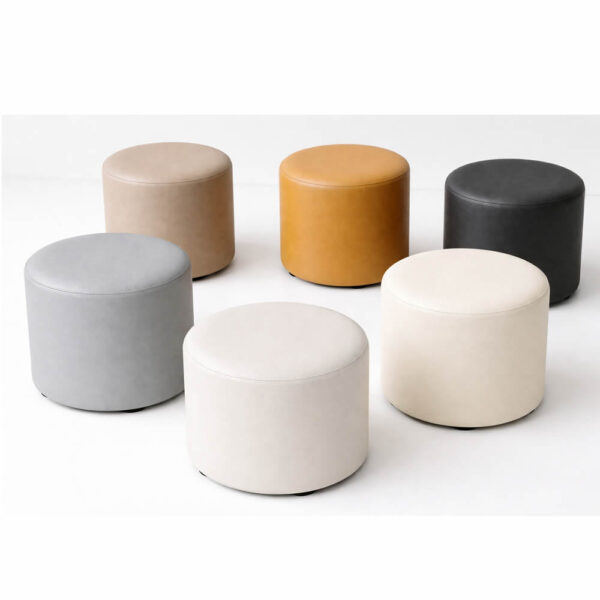 Variedad Pouf redondo Mar Tapizado, hosteleria, oficinas, personalizado, confort.