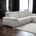 Detalle sofá chaiselongue deslizante, moderno ATHENAS, personalizable.