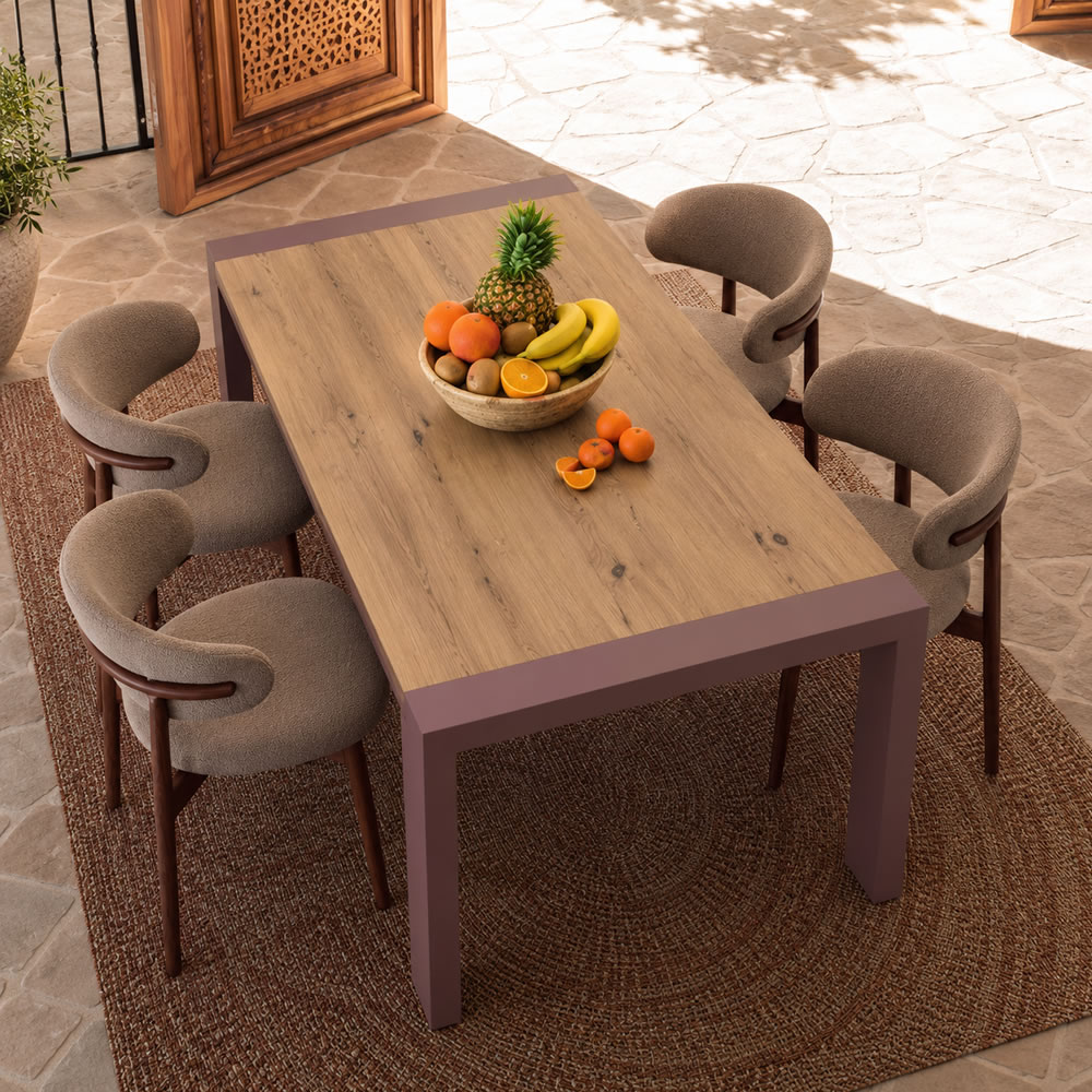 205 mesa comedor rectangular extensible Belmar-2-extensibles-ambiente-1000X1000IMG Mesa de comedor extensible BELMAR con 2 extensibles y con patas metálicas - Imagen 1
