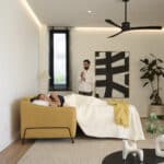 Sofá cama GISELA con apertura italiana, colchón de 200 cm y tejidos personalizables para uso diario.