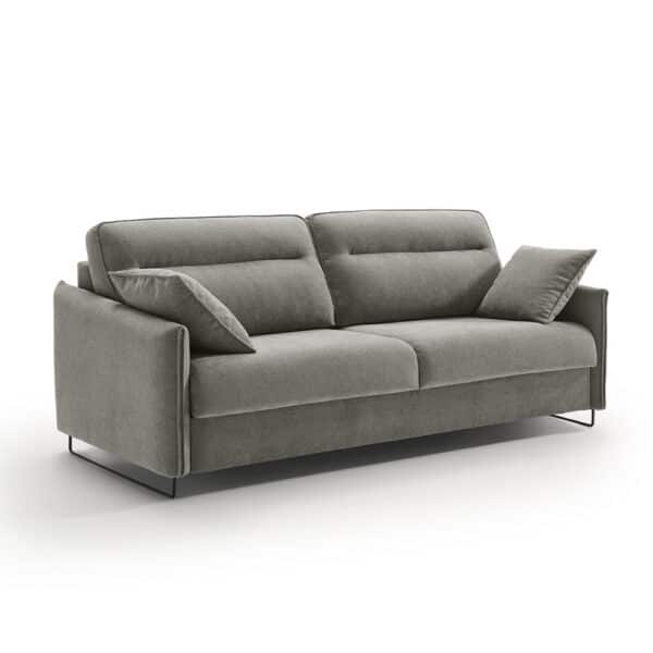 Sofá cama AXE con mecanismo italiano, colchón de 200 cm y confort para el descanso diario.