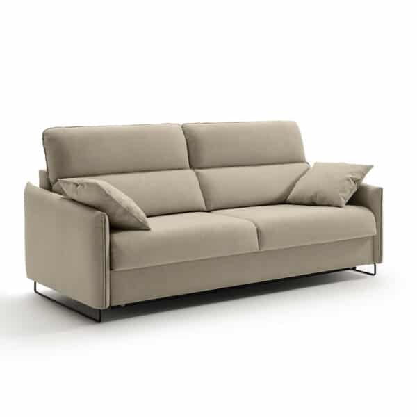 Sofá cama italiano BALI de 3 plazas con colchón HR de 18 cm y máximo confort.